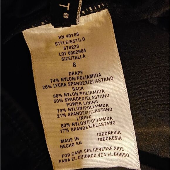 DREAMSUIT by Miracle Brands Black Ruched One-Piece Swimsuit - Size 8 NWT - Picture 8 of 10